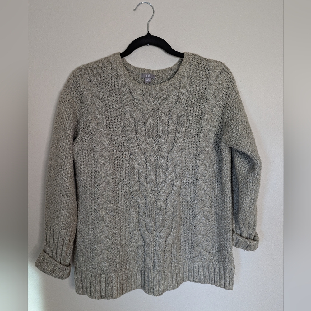 J. Jill Beige Cable Knit Sweater Size XS